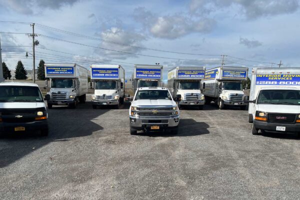 Interior Moving Services trucks
